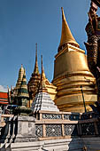 Bangkok Grand Palace,  Wat Phra Keow (temple of the Emerald Buddha). Overview of the raised platform from one of the western entrance. 